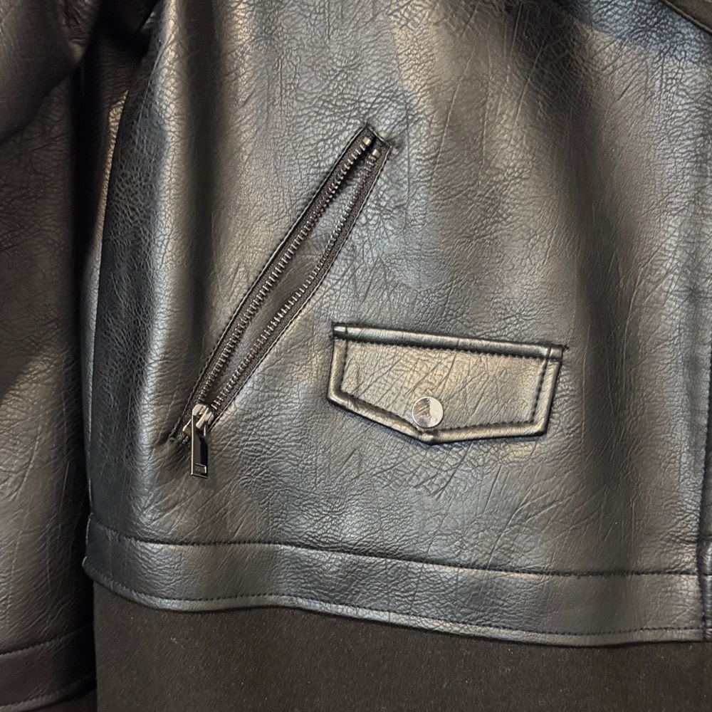 Halogen Black Leather Jacket With Zip Closure - image 8
